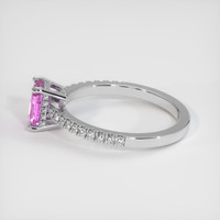 1.08 Ct. Purplish Pink Sapphire Ring, 18K White Gold 4