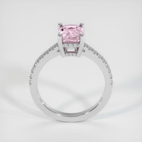 2.10 Ct. Pink Sapphire Ring, 18K White Gold 3