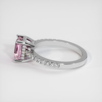 2.10 Ct. Pink Sapphire Ring, 18K White Gold 4