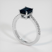 1.57 Ct. Sapphire Ring, 18K White Gold 2