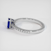 0.58 Ct. Sapphire Ring, 18K White Gold 4