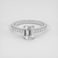 1.28 Ct. White Sapphire Ring, 18K White Gold 1