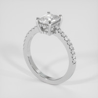 1.28 Ct. White Sapphire Ring, 18K White Gold 2