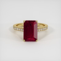 3.07 Ct. Ruby Ring, 10K Yellow Gold 1