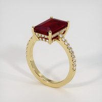 3.07 Ct. Ruby Ring, 10K Yellow Gold 2