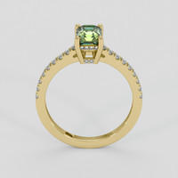 1.20 Ct. Yellowish Green Sapphire Ring, 10K Yellow Gold 3