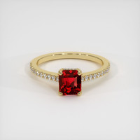 1.65 Ct. Ruby Ring, 14K Yellow Gold 1