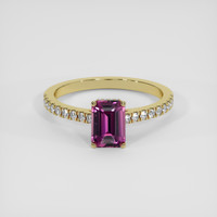 1.89 Ct. Pinkish Purple Sapphire Ring, 14K Yellow Gold 1
