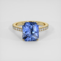 5.44 Ct. Blue Sapphire Ring, 14K Yellow Gold 1