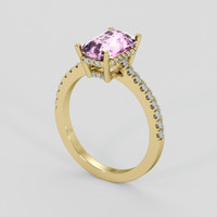 2.53 Ct. Pink Sapphire Ring, 14K Yellow Gold 2