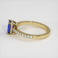 1.11 Ct. Blue Sapphire Ring, 14K Yellow Gold 4