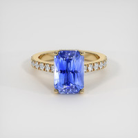 4.67 Ct. Blue Sapphire Ring, 18K Yellow Gold 1
