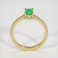 0.43 Ct. Emerald Ring, 18K Yellow Gold 3