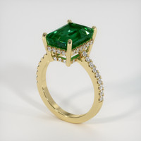 4.15 Ct. Emerald Ring, 18K Yellow Gold 2