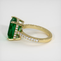 4.15 Ct. Emerald Ring, 18K Yellow Gold 4