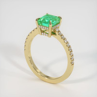 1.01 Ct. Emerald Ring, 18K Yellow Gold 2