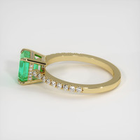 1.01 Ct. Emerald Ring, 18K Yellow Gold 4