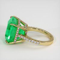 17.22 Ct. Emerald Ring, 18K Yellow Gold 4