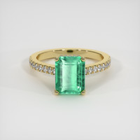 2.35 Ct. Emerald Ring, 18K Yellow Gold 1