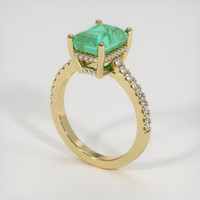 2.35 Ct. Emerald Ring, 18K Yellow Gold 2