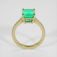 2.97 Ct. Emerald Ring, 18K Yellow Gold 3