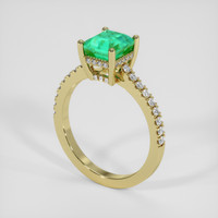 1.46 Ct. Emerald Ring, 18K Yellow Gold 2