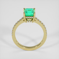 1.46 Ct. Emerald Ring, 18K Yellow Gold 3