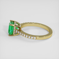 1.46 Ct. Emerald Ring, 18K Yellow Gold 4
