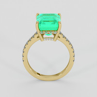 5.21 Ct. Emerald Ring, 18K Yellow Gold 3