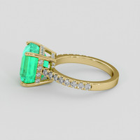 5.21 Ct. Emerald Ring, 18K Yellow Gold 4