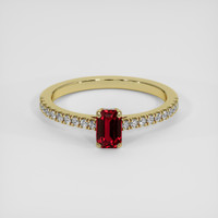 1.01 Ct. Ruby Ring, 18K Yellow Gold 1