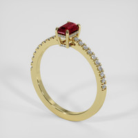 1.01 Ct. Ruby Ring, 18K Yellow Gold 2