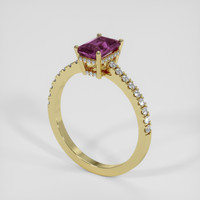 1.89 Ct. Pinkish Purple Sapphire Ring, 18K Yellow Gold 2