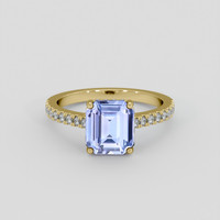 2.51 Ct. Violet Sapphire Ring, 18K Yellow Gold 1