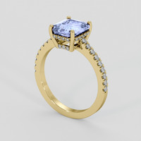 2.51 Ct. Violet Sapphire Ring, 18K Yellow Gold 2
