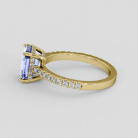 2.51 Ct. Violet Sapphire Ring, 18K Yellow Gold 4