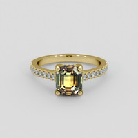 1.79 Ct. Bi Color Sapphire Ring, 18K Yellow Gold 1