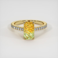 2.63 Ct. Bi Color Sapphire Ring, 18K Yellow Gold 1
