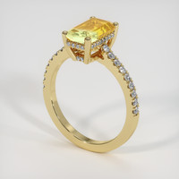 2.63 Ct. Bi Color Sapphire Ring, 18K Yellow Gold 2