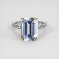 7.02 Ct. Sapphire Ring, 14K Yellow & White 1