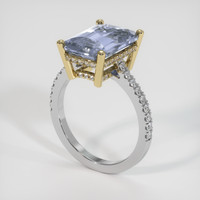 7.02 Ct. Sapphire Ring, 18K Yellow & White 2
