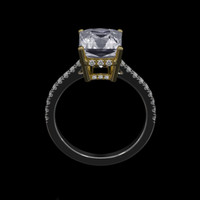 3.18 Ct. Gemstone Ring, 18K Yellow & White 3