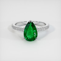 1.49 Ct. Emerald Ring, Platinum 950 1