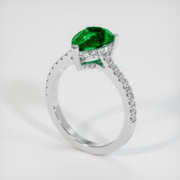 1.49 Ct. Emerald Ring, Platinum 950 2