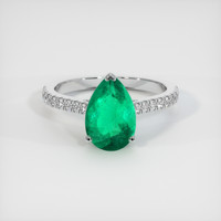 1.70 Ct. Emerald Ring, Platinum 950 1