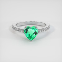 1.19 Ct. Emerald Ring, Platinum 950 1