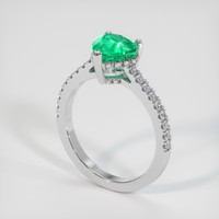 1.19 Ct. Emerald Ring, Platinum 950 2