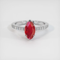 1.31 Ct. Ruby Ring, Platinum 950 1