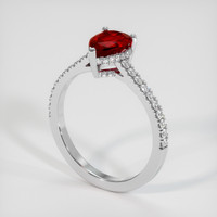 1.55 Ct. Ruby Ring, Platinum 950 2