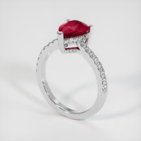 2.03 Ct. Ruby Ring, Platinum 950 2